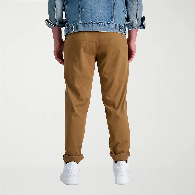 Haggar Life Khaki Comfort Chino Mens Waistband Straight Fit Flat Front Pant