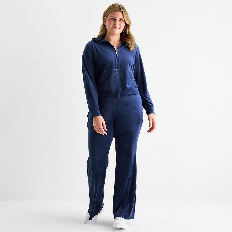 Juicy By Couture Womens Juniors Plus Lightweight Track Jacket