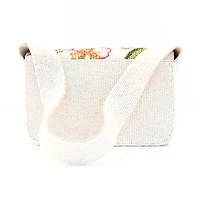 SOL and MER Beaded Floral Baguette Shoulder Bag