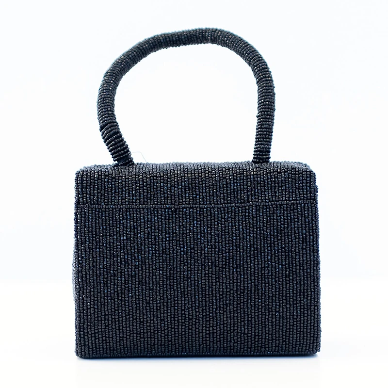 SOL and MER Bow Beaded Evening Bag