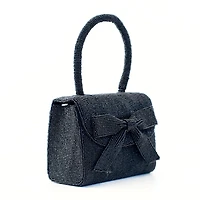 SOL and MER Bow Beaded Evening Bag