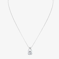 (I-J/Vs1-Vs2) Womens 1 CT. T.W. Lab Grown White Diamond 14K Gold Pear 18 Inch Pendant Necklace