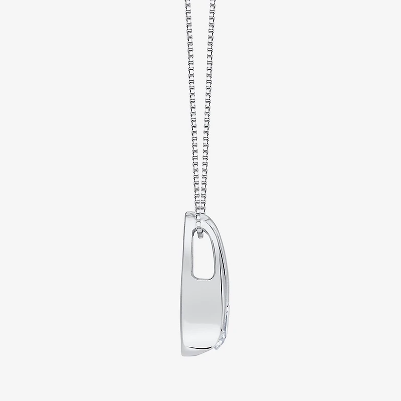 (I-J/Vs1-Vs2) Womens 1 CT. T.W. Lab Grown White Diamond 14K Gold Pear 18 Inch Pendant Necklace