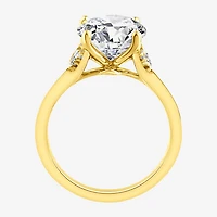 (F,Vs2) Womens 3 1/4 CT. T.W. Lab Grown White Diamond 14K Gold Round Solitaire Engagement Ring