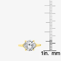 (F,Vs2) Womens 3 1/4 CT. T.W. Lab Grown White Diamond 14K Gold Round Solitaire Engagement Ring