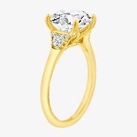 (F,Vs2) Womens 3 1/4 CT. T.W. Lab Grown White Diamond 14K Gold Round Solitaire Engagement Ring
