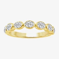 (F / Vs2) Womens 2.5MM 1 CT. T.W. Lab Grown White Diamond 10K Gold Wedding Band