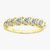 (F / Vs2) Womens 1 CT. T.W. Lab Grown White Diamond 10K Gold Anniversary Wedding Band