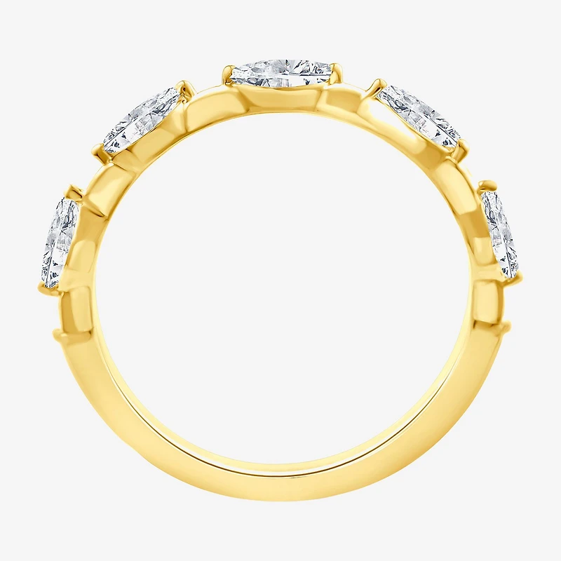 Signature By Modern Bride (F / Vs2) Womens 1/2 CT. T.W. Lab Grown White Diamond 10K Gold Anniversary Wedding Band