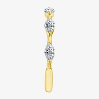Signature By Modern Bride (F / Vs2) Womens 1/2 CT. T.W. Lab Grown White Diamond 10K Gold Anniversary Wedding Band