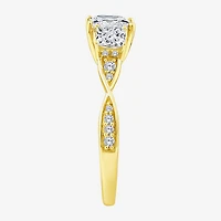 Love Lives Forever (F / Vs2) Womens 2 CT. T.W. Lab Grown White Diamond 10K Gold Side Stone 3-Stone Engagement Ring