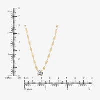 Silver Addiction Womens Lab Created White Cubic Zirconia 14K Gold Over Silver 18 Inch Pendant Necklace