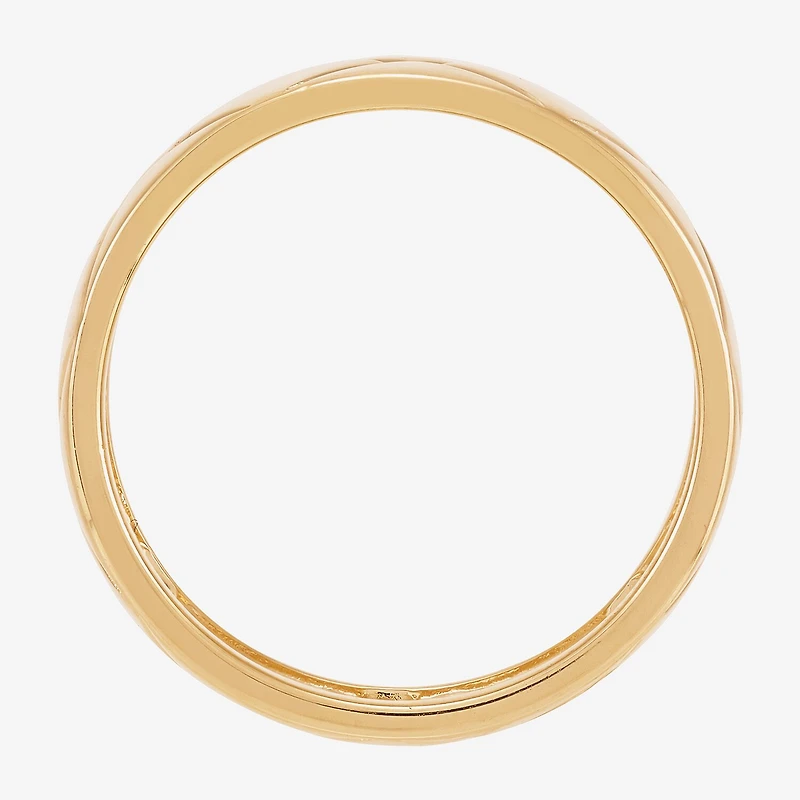 Silver Addiction Womens 11.5MM 14K Gold Over Band