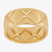 Silver Addiction Womens 11.5MM 14K Gold Over Band