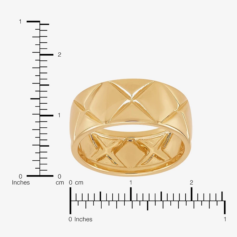 Silver Addiction Womens 11.5MM 14K Gold Over Band