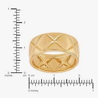 Silver Addiction Womens 11.5MM 14K Gold Over Band