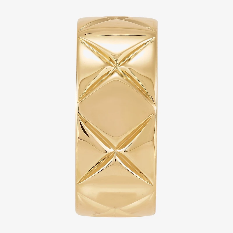 Silver Addiction Womens 11.5MM 14K Gold Over Band