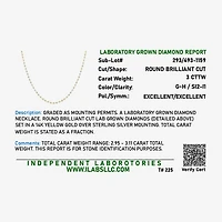 Diamond Addiction G-H / Si2-I1 Womens White Diamond 14K Gold Over Silver 17 Inch Tennis Necklace