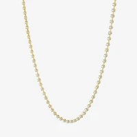 Diamond Addiction G-H / Si2-I1 Womens White Diamond 14K Gold Over Silver 17 Inch Tennis Necklace