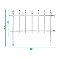 Net Health Shops Border Fence Panels 5-Piece Metal Yard Stake
