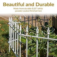 Net Health Shops Border Fence Panels 5-Piece Metal Yard Stake