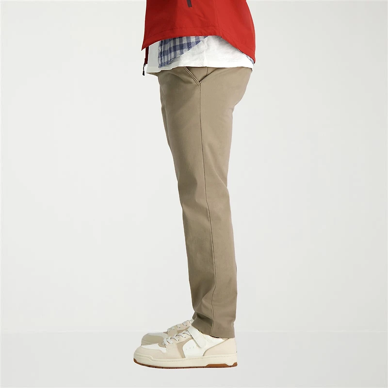 Haggar Life Khaki Chino Mens Comfort Waistband Slim Fit Flat Front Pant