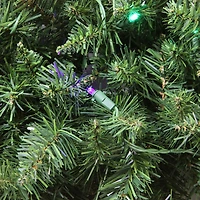 Pre-Lit Buffalo Fir Commercial Artificial Christmas Wreath - 72-Inch  Multicolor LED Lights