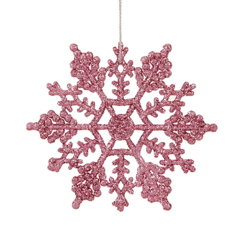 24ct Glitter Snowflake Christmas Ornaments 4
