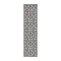 Safavieh Courtyard Collection Easton Geometric Indoor/Outdoor Runner Rug