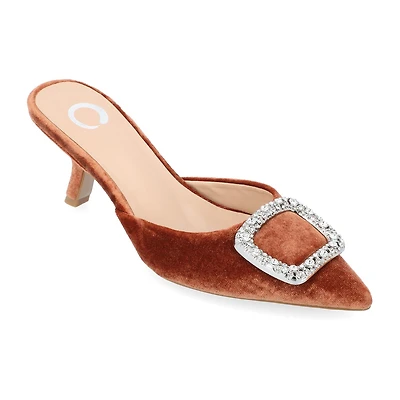 Journee Collection Rishie Womens Pointed Kitten Heel Pumps