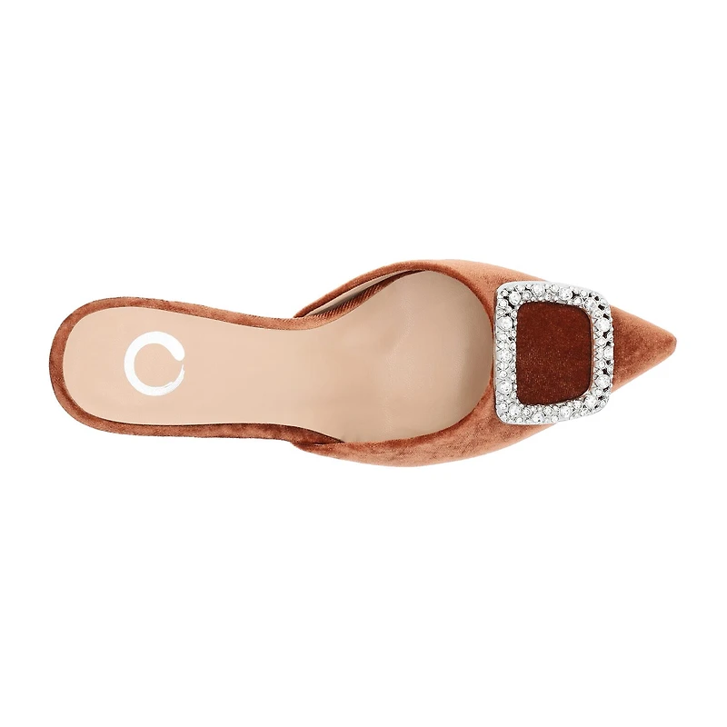 Journee Collection Rishie Womens Pointed Kitten Heel Pumps