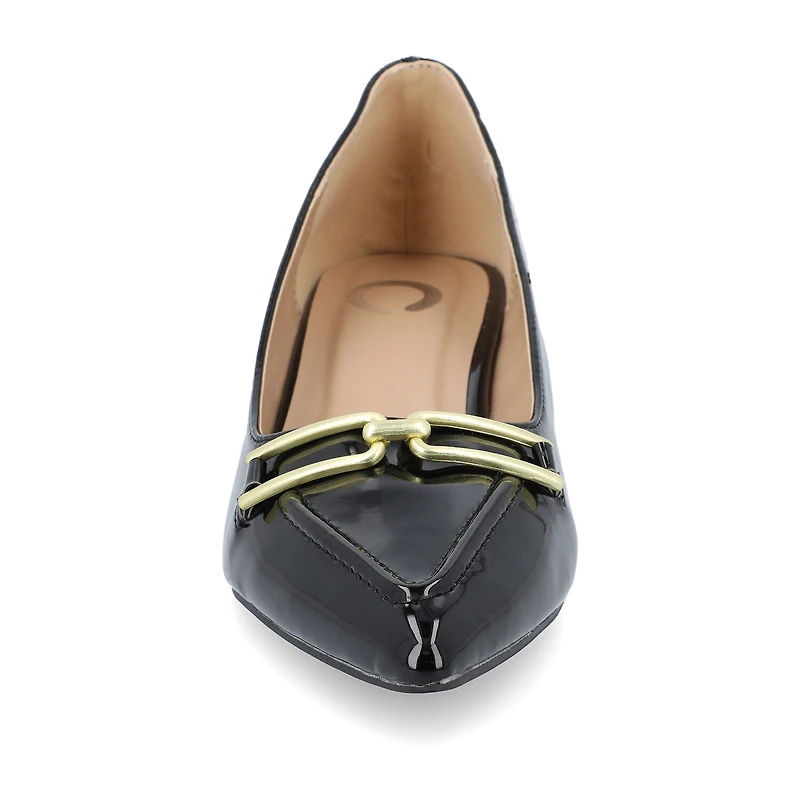 Journee Collection Rumi Womens Pointed Closed Toe Kitten Heel Pumps