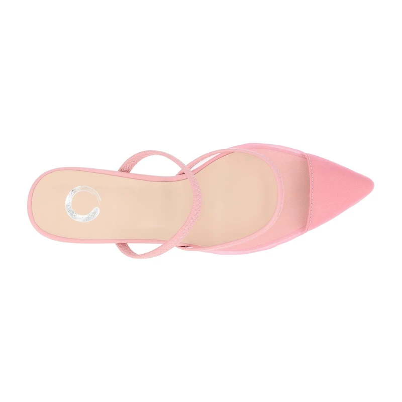 Journee Collection Allana Womens Pointed Closed Toe Kitten Heel Pumps