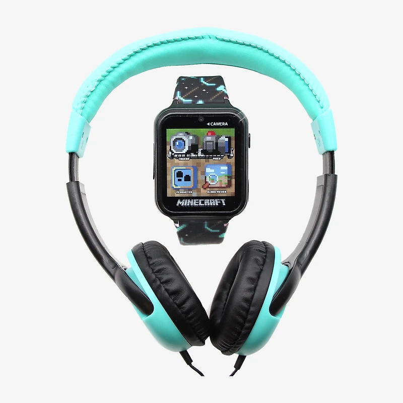 Minecraft Unisex Multicolor 2-pc. Watch and Headphones Boxed Set Min40046set
