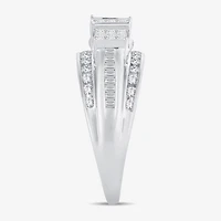 Love Lives Forever 1 CT.T.W. Natural Diamond Side Stone 3-Stone Engagement Ring 10K or 14K Gold