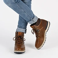 Vance Co Mens Zane Flat Heel Lace-Up Boots
