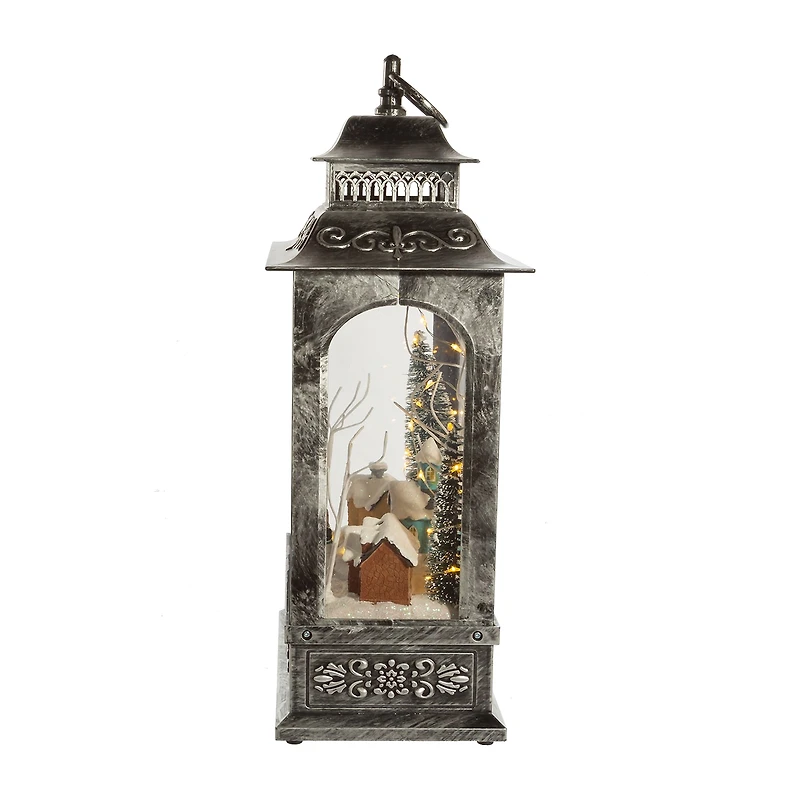 Kurt Adler Led Village Lantern Lighted Plays Music Christmas Tabletop Decor