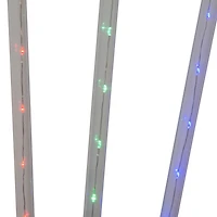 Kurt Adler Set Of 3 27.2" Led Facet Stakes Christmas Yard Art