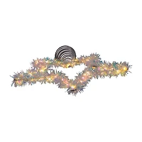 Kurt Adler 12.2" White Led Silver Star Christmas Tree Topper
