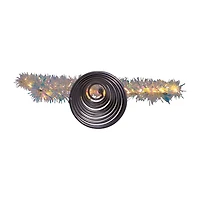 Kurt Adler 12.2" White Led Silver Star Christmas Tree Topper