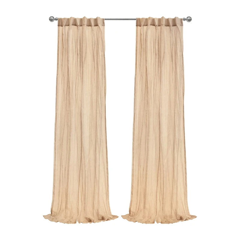 Habitat Paloma Rod Pocket Back Tab Sheer Single Curtain Panel