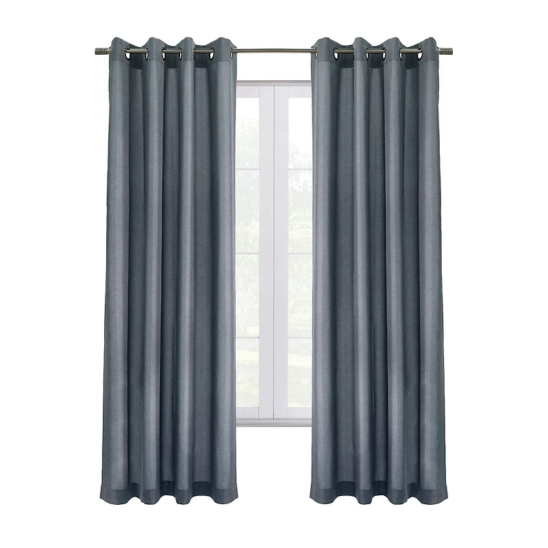 Thermaplus Edison Grommet Top Energy Saving 100% Blackout Single Curtain Panel