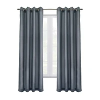 Thermaplus Edison Grommet Top Energy Saving 100% Blackout Single Curtain Panel