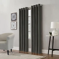 Thermaplus Edison Grommet Top Energy Saving 100% Blackout Single Curtain Panel