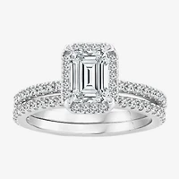 Signature By Modern Bride Womens 2 CT. T.W. Lab Grown White Diamond 10K or 14K Gold Side Stone Bridal Set