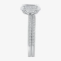 Signature By Modern Bride Womens 2 CT. T.W. Lab Grown White Diamond 10K or 14K Gold Side Stone Bridal Set