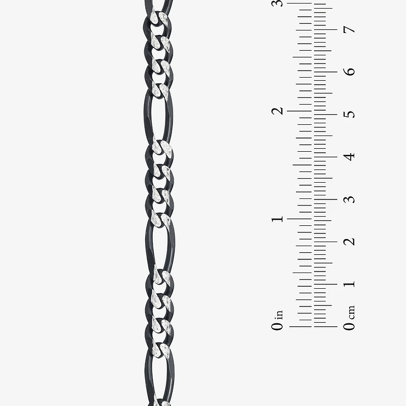 Made in Italy Mens Sterling Silver 22 Inch Figaro Chain Necklace