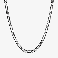 Made in Italy Mens Sterling Silver 22 Inch Figaro Chain Necklace
