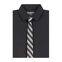 Van Heusen Little & Big Kid Boys Long Sleeve Point Collar Shirt + Tie Set