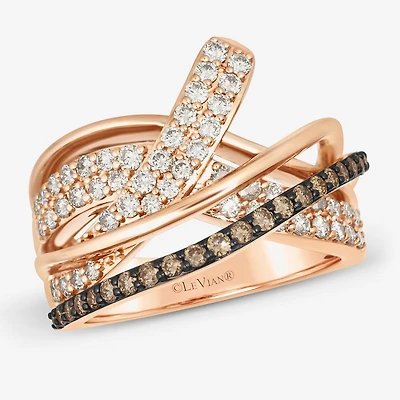 Le Vian® Ring featuring 5/8 cts. Nude Diamonds™ 1/4 cts. Chocolate Diamonds® set in 14K Strawberry Gold®